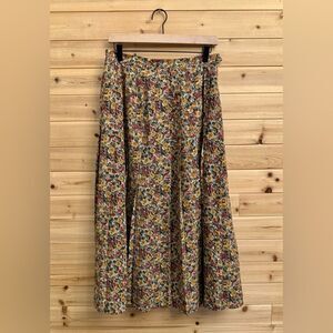 Vintage Freedburg Nordstrom Size Medium Autumnal Colored Floral Maxi Skirt